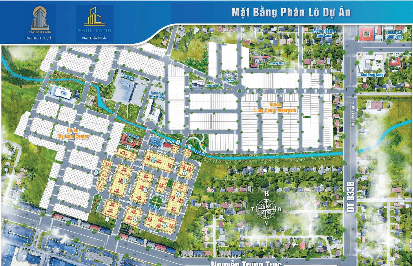 Dự án khu dân cư Long Cang RiverPark long cang new Phúc Land Group