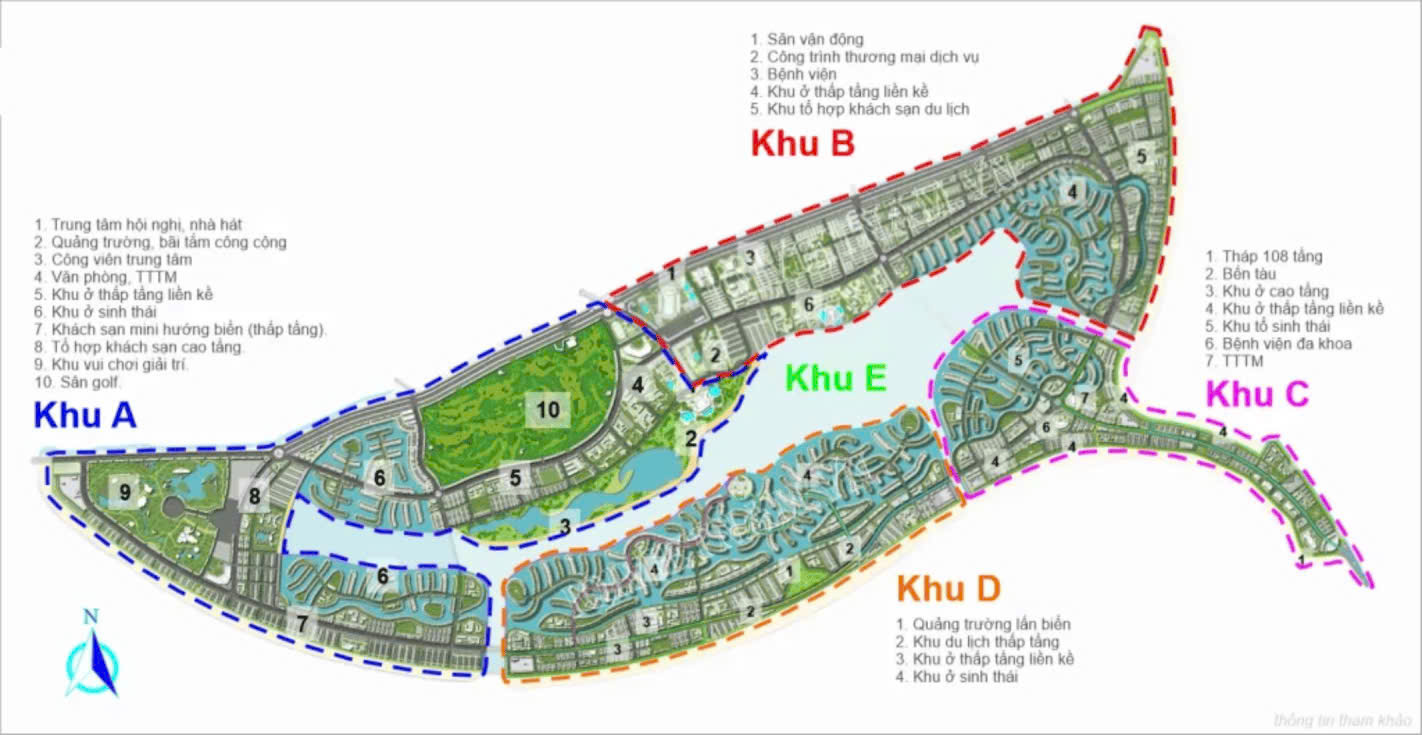 mặt bằng các phân khu của dự án vinhomes cần giờ
