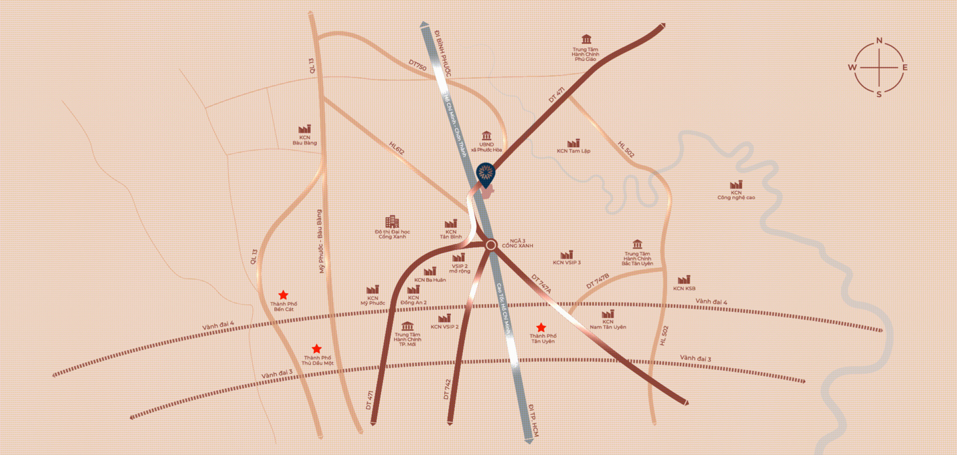 vị trí dự án alana city