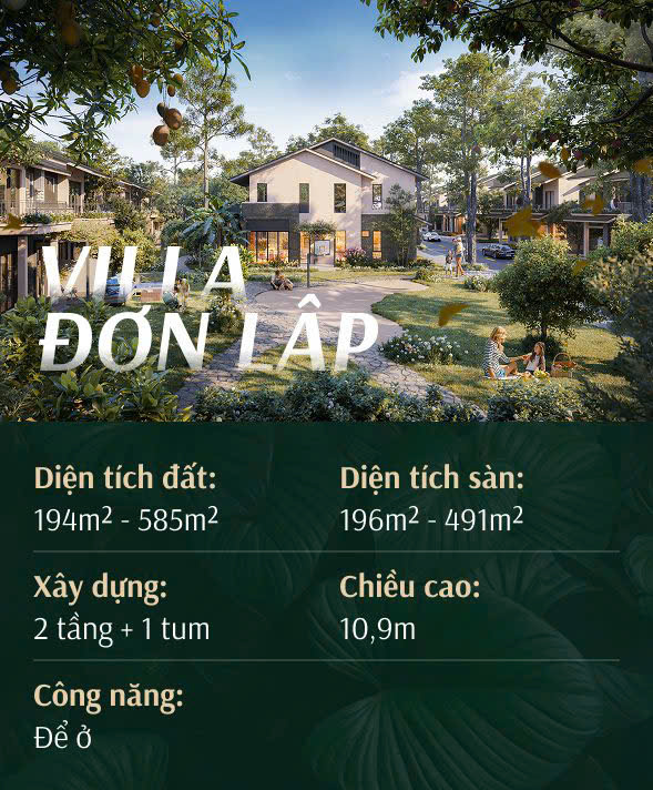 villa đơn lập dự án eco retreat